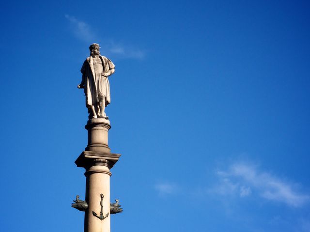 Christopher Columbus looking sassy on Columbus Circle.