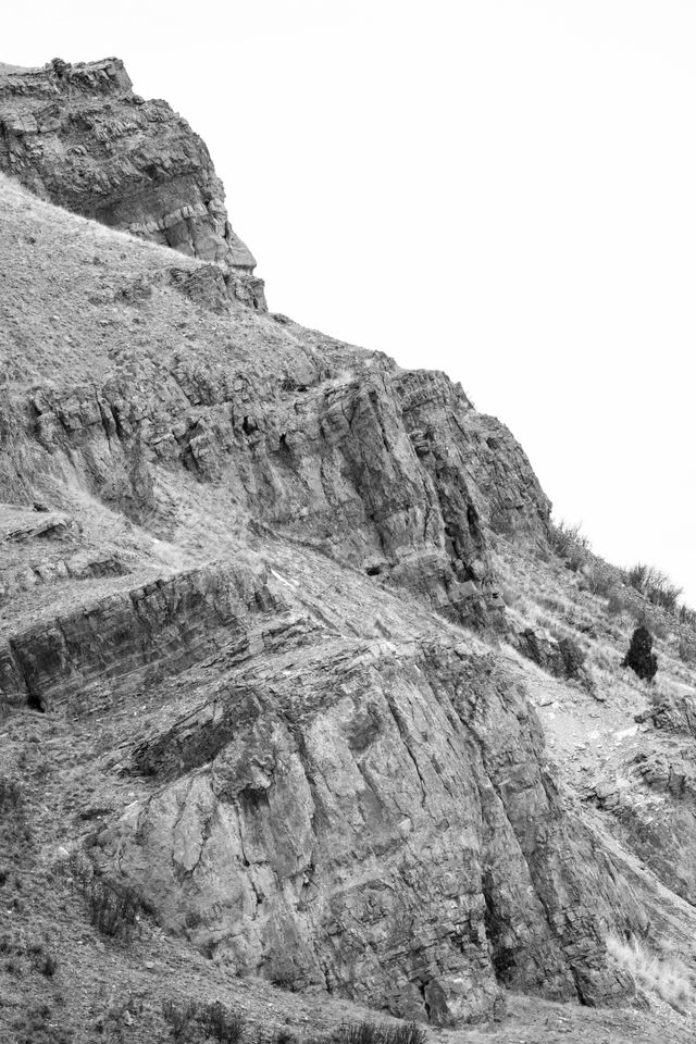 A close-up of Millers Butte, at the National Elk Refuge in Wyoming.