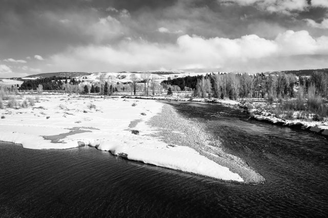 The Gros Ventre river, at Grand Teton National Park.