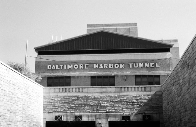 The entrance to the Baltimore Harbor Tunnel.