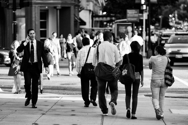 Pedestrians on Connecticut Avenue.