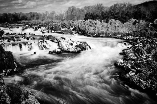 Great Falls in the winter, from the Virginia side.