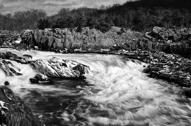 Great Falls in the winter, from the Virginia side.