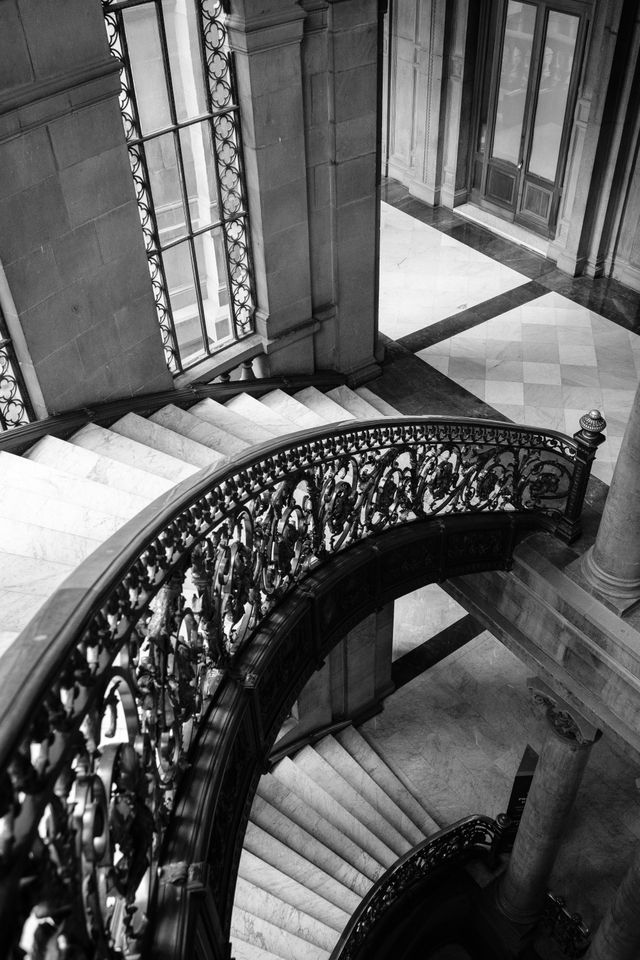 Main stairway of the National Museum of Art in Mexico City.