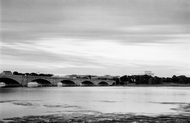 The Arlington Memorial Bridge over the Potomac.