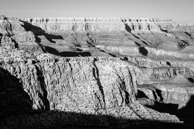 The "prow" of the Sinking Ship, seen in morning sunlight from Moran Point.