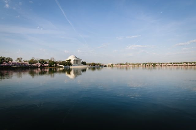 The Jefferson Memorial across the Tidal Basin.